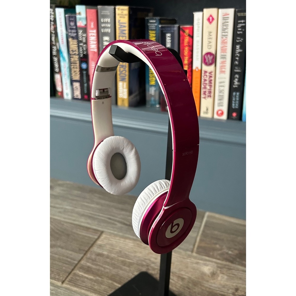 Beats Solo HD Wired On-Ear Headphones Pink Tested Working w/ cable READ